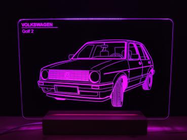 VW Gold 2 LED Schild